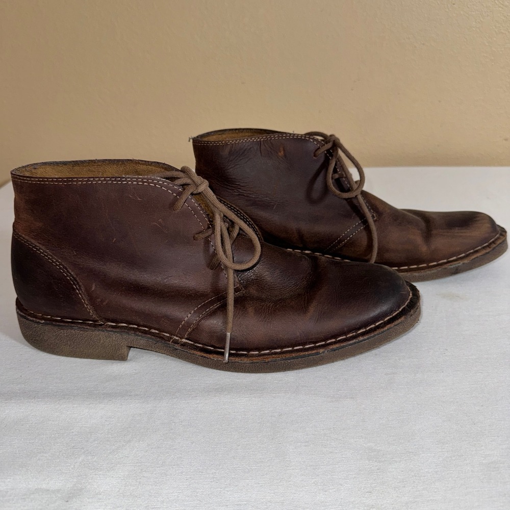 Dockers Mens Brown Leather Tussock Chukka Boots Desert Lace Up 90-28459 Size 13M - Picture 2 of 11